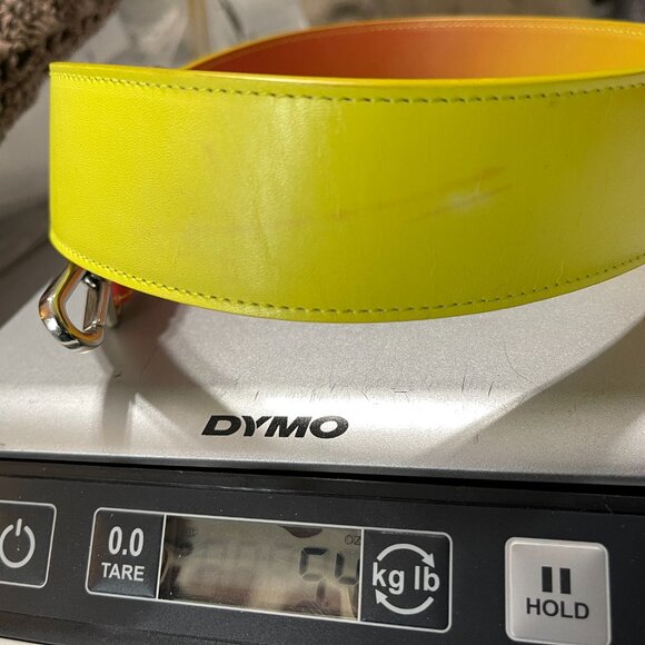 2014 CHRISTIAN DIOR BOX CALFSKIN GRADIENT MEDIUM LADY DIOR YELLOW ORANGE W/STRAP - Picture 8 of 15